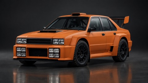Orange rally sedan concept