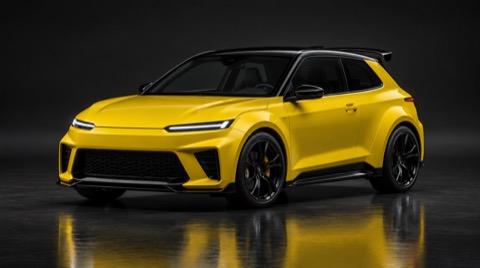 Yellow hot hatchback concept