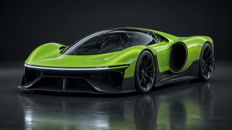 Lime green hypercar concept